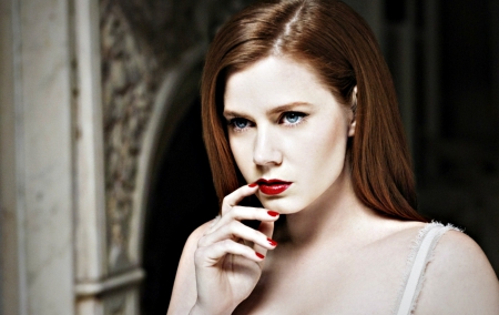 Amy Adams - white, black, amy adams, beauty, actress, girl, woman, redhead