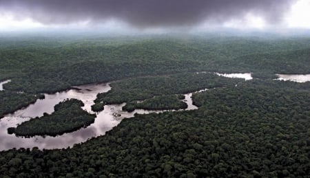 Lope National Park, Gabon Africa - sky, trees, water, park, africa, national, nature, forest, river, clouds, lope, gabon