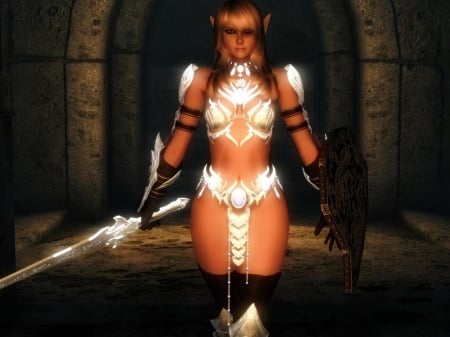 Sabina - woman, elf, sword, warrior