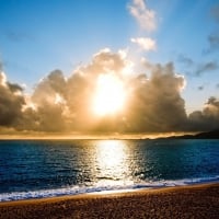 Beautiful Beach Ocean Sunset