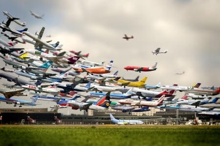 Airport - plane, Airport, lapse, time