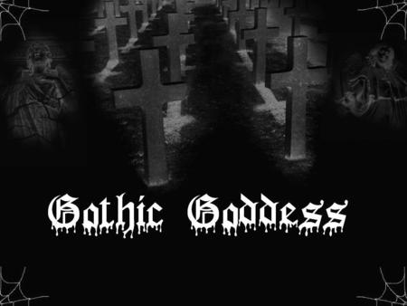 Gothic Goddess - graveyard, crosses, graves, title