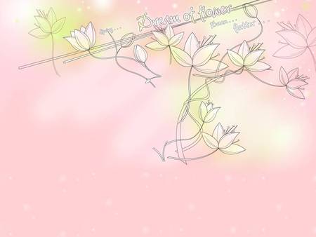 Dream of Flowers - flowers, words, soft pink