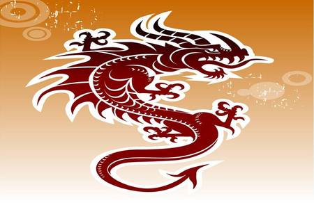 Chinese dragon - circles, dragon, culture, chinese