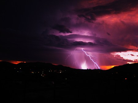 Lightning strike over Bagdad - sky, bagdad, lightning, storm