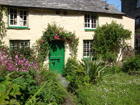 garden cottage - cottage, countryside, nature, garden