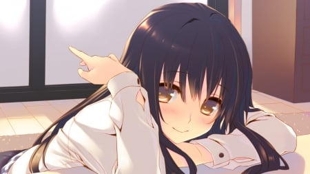 sweet girl - girl, anime, smile, cute, manga