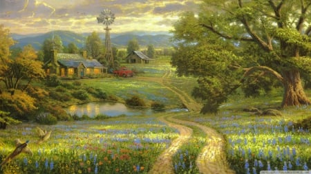 Country - field, fantasy, art, nature