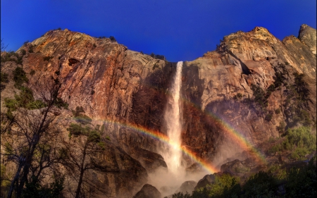 *** CALIFORNIA - waterfall Yosemite *** - nature, yosemite, mountains, waterfall, rocks