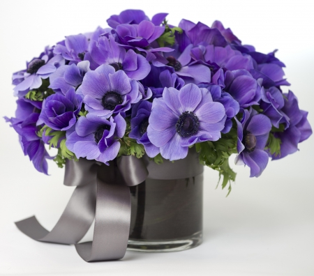 Elegant Springâ™¥ - purple, bow, ribbon, bouquet, lovely, spring