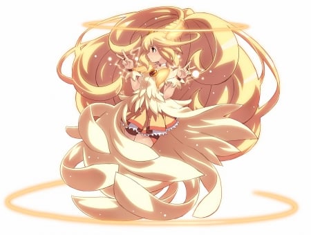 Cure Peace - female, hot, emotional, blond, pretty cure, anime girl, angry, precure, blond hair, blonde hair, sinister, anime, cute, sexy, girl, mad, magical girl, warrior, long hair, gown, serious, dress, blonde