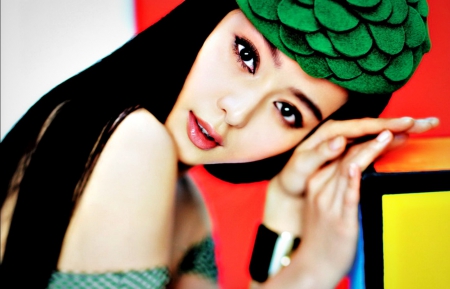 Fan Bingbing - woman, beauty, fan bingbing, girl, asian, yellow, red, blue, green, mode