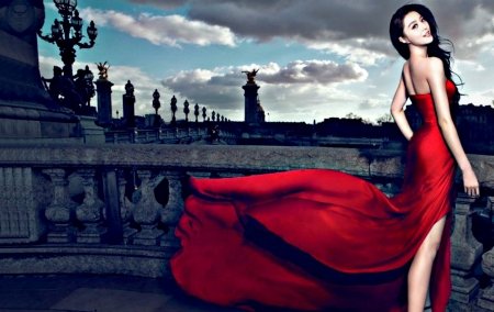 Fan Bingbing - beauty, woman, fan bingbing, girl, red, model, dress