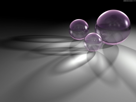 Purple bubbles - bubbles, 3d, earth, shadow