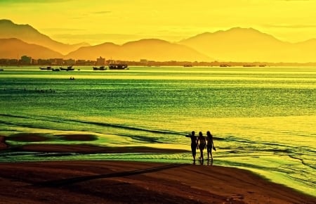 Walking on the Beach! - nature, walking, sunny, beach