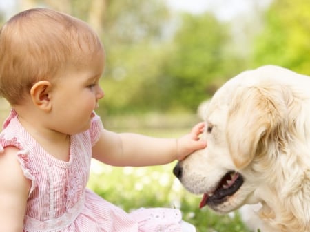 * Friendship * - tenderness, girl, dog, friends, baby, love, frinedship