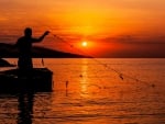 Fisherman at Sunset