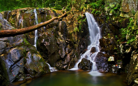 Rose River Falls - Nature, Waterfall, USA, Forest, Rocks