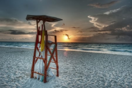 A New Day - sky, ocean, beach, nature, clouds, splendor, sunrise, sand, sea