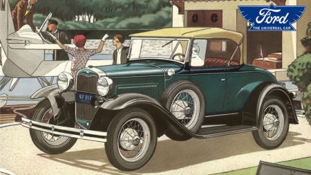 1930 Ford coupe - two door ford, 1930 ford, vintage ford, ford, wallpaper, ad art, henry ford