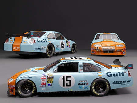 Gulf Nascar - ss, impala, chevy, race car