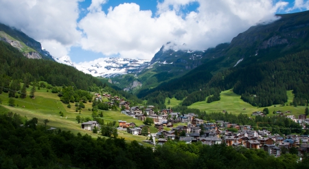 Village - village, sky, nature, mountain