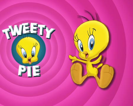 Tweety Pie - tweety, bird, cartoon, pie