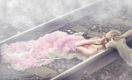 Softness Beauty - dreamer, people, blondes, model, dress, lovely, pink, softness