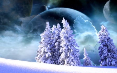 Winter - winter, nature, fantasy, snow