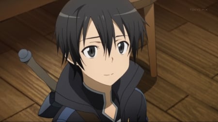 Kirito - nice, hot, sao, blade, black hair, kirigaya kazuto, kazuto kirigaya, pretty, cool, anime, sword, sword art online, short hair, handsome, male, sexy, kirigaya, warrior, kirito, lovely, boy, weapon, sweet, beater, guy, kazuto