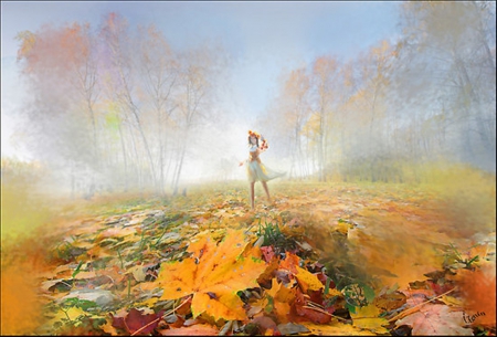 autumn's arrival - photography, girl, nature, autumn