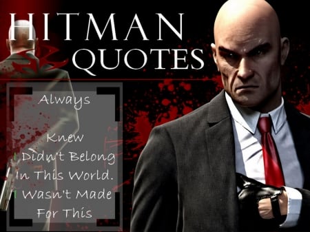 Agent. 47 (Quote #2) - crime, video games characters, bloody, agent47, quotes, hitman