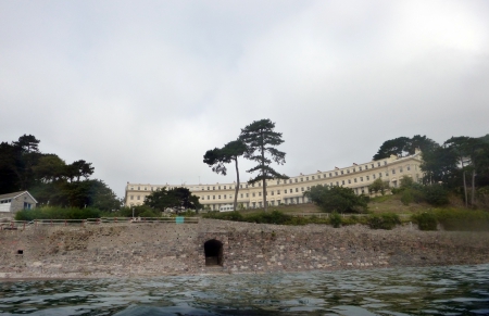 Hesketh Crescent, Meadfoot - sky, building, beach, architecture, crescent, tree, georgian