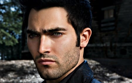 Teen Wolf (2011-) - derek hale, tv series, tyler hoechlin, black, fantasy, werewolf, teen wolf, lycan, man, actor