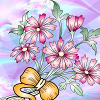 Pink flowers on soft background