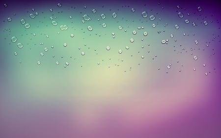 Rain drops - abstract, blue, window, rain, drops, texture, pink