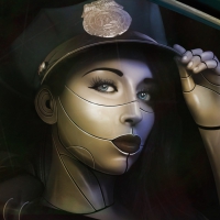 Cyborg police woman