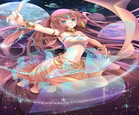 KuseHime - space, pretty, orginal, girl, hime, oriental, long hair, arabian, princess