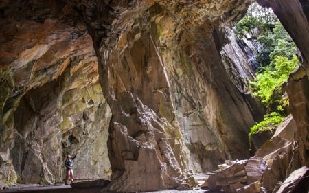 Cave - rock, nature, mountain, Cave