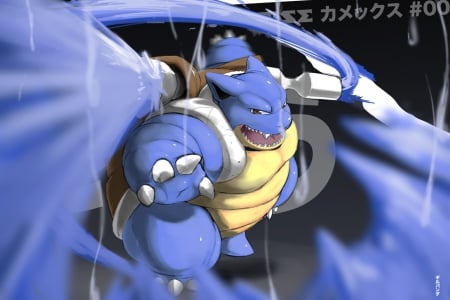 Blastoise - water pokemon, blastoise, pokemon, hydro pump