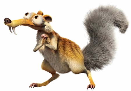 Scrat - white, squirrel, scrat, animal, ice age, funny, animation