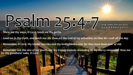 Psalm 25:4-7 - bible verse background, bible verse wallpaper, KJV, Bible verse, Psalm 25 4-7