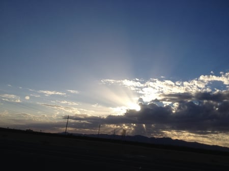 AZ Evening Sky - sunset, evening, peaceful, clouds