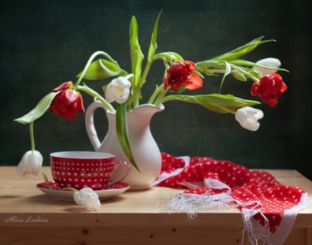 Still life - tulips, flowers, still life, soft