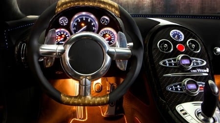 Bugatti Veyron Interior - sport, car, interior, luxory