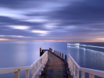 lovely dock on the bay at dusk