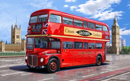 bus - fun, london, car, cool, bus