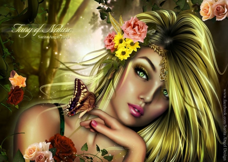 Fairy of Nature - abstract, fairy, fantasy, lady