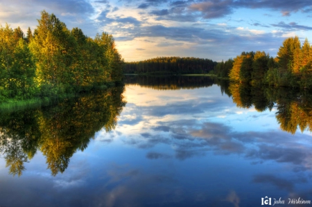 Don't break the Mirror - nature, lake, trees, mirror