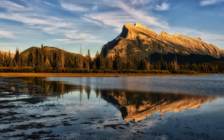 ***Vermilion Lakes-Alberta in Canada *** - lake, lakes, mountains, nature